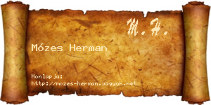 Mózes Herman névjegykártya